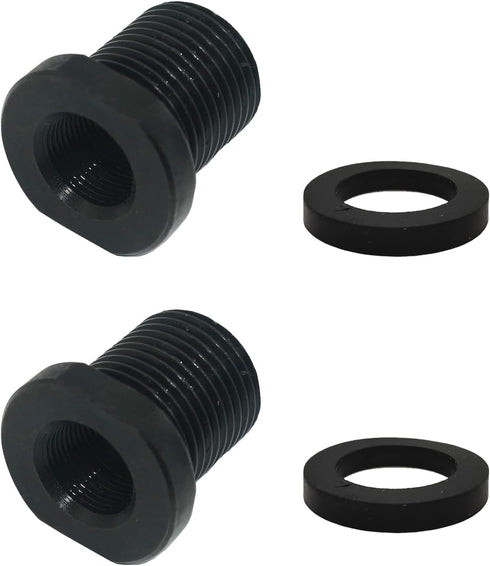 2 Pcs Thread Adapters and Washers, 1/2 * 28-3/4 * 16, Black