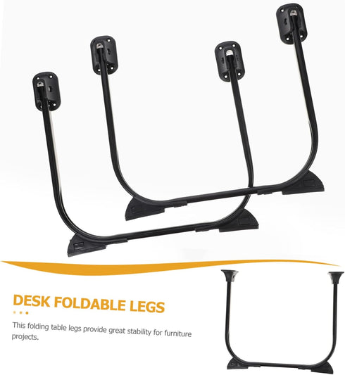 2pcs NUOBESTY Foldable Hairpin Metal Table Legs Heavy Duty Folding Furniture Legs for Tv Stand Cabinet Sofa Side Night