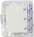 Cute Mini 3-Ring Binder Cover Notebooks, Transparent PVC Protector with Snap Button Closure, DIY Journal