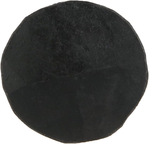 A29 Set of 6 Iron Clavos Decorative Nails, Round Pyramid Decorative Bolt Heads, Natural Black Iron Finish