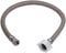 EZ-Fluid 12 Toilet Water Supply Connector, Braided Stainless Steel, 3/8 Female Compression Thread (1-PACK)