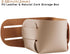 HOMIEAZICOZI 2-Pack Cork Leather Makeup Brush Holder Organizer - Desk Accessories Storage - Pencil Pen Holder - Stylish Addition to Home Decor (Apricot) by HOMIEAZICOZI