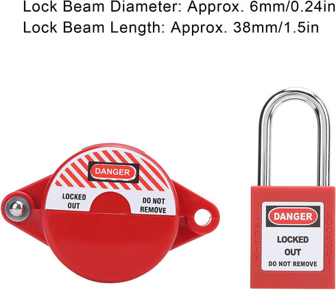Home Valve Lockout Safety Padlock, Liquefied Gas Water Meter Floor Heating Drain Switch Kit