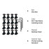 16 Pack M4 T-Nut Metric Camming Screw Replacement Sets, Compatible with Standard Rail Systems