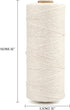 G2PLUS White Cotton Cooking Twine String, 1MM, 656Feet Food Safe Butchers Twine for Tying Meat
