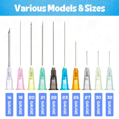 32 Gauge 1/2 Inch Needle, Industrial Syringe Dispensing Accessories, Individually Packaged