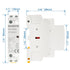 Baomain 110V AC 2-Pole Modular Contactor, 25A 2NO Normally Open, DIN Rail Mount for HVAC, Motor, Pump & Lighting Control