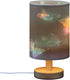 ALAZA Colorful Glowing Butterflies Bedside Table Lamp with USB Port for Bedroom Nightstand Lamps Night Light Linen
