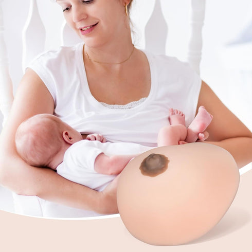 SimCoach Lactation Breast Model, Artificial Breast for Breastfeeding, Silicone Breast Model for Education, Lactating