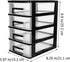 Gatuida Plastic Storage Drawers, 4 Drawer Desktop Organizer, Clear Plastic Makeup Organizer, Stackable Storage Box,