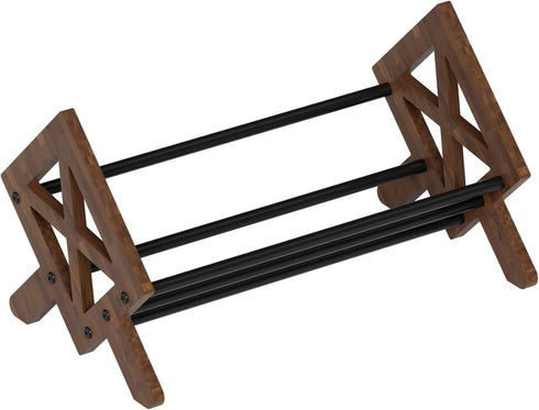 Desktop Bookshelf Organizer, Wood Office Tabletop Book Storage Rack, Tilting Bookcase for Books/CDs/Magazine Display