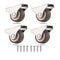 Mini Fixed Caster Wheels 1 inch, Silent Ball Bearing Small Casters for Furniture Rolling Cabinet, 4 Pack