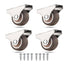 Mini Fixed Caster Wheels 1 inch, Silent Ball Bearing Small Casters for Furniture Rolling Cabinet, 4 Pack