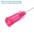 PATIKIL 100 Pcs 25Ga x 0.5 Inch Dispensing Needle Tips, Stainless Steel and Plastic Blunt Tips with Luer Lock for Glue