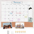 TORASO Whiteboard Calendar, Magnetic Dry Erase & Bulletin Board Combo, White Wood Framed, 18" x 22"