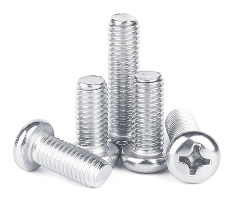 cSeao 40-Pack M3 30mm Pan Phillips Screws and Hex Nuts Set, 304 Stainless Steel Plain Finish