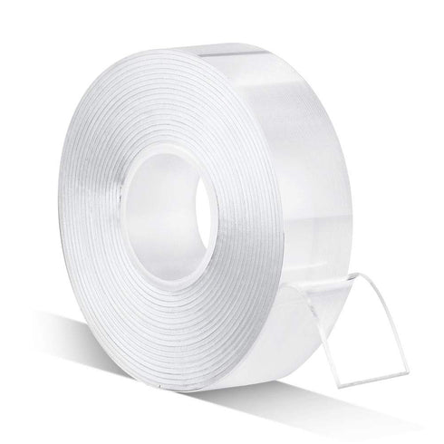 CLAVICHORD Double Sided Heavy Duty Tape, 3/4inch 10ft Clear Mounting Tape, Strong Adhesive for Craft/Wall