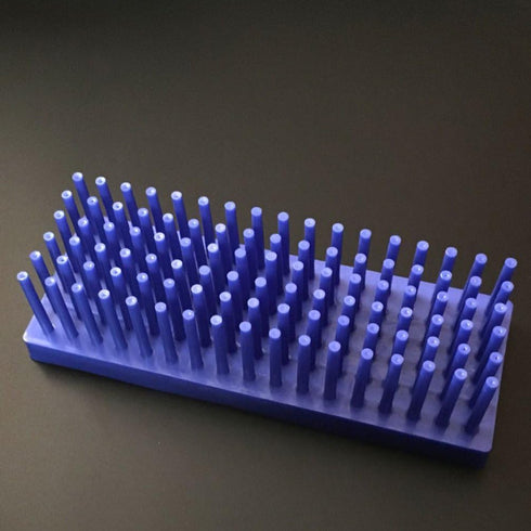 Plastic Test Tube Stand for Drying Test Tube (Blue, 102-Well)