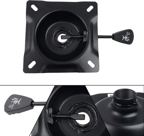 Office Chair Tilt Base, Heavy Duty Control Lift Mechanism, Black Swivel Base Plate, 5.3" x 5.3"