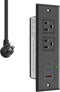 CCCEI Recessed Power Strip with Two USB-C Ports, Fast Charging USB A Port