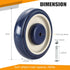 4 Pack 5-inch Shopping Cart Replacement Wheels Kit Diameter Wheels with Axles Bolt, Polyurethane Stepped and Full Tread