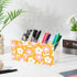 Generic 4 Cute Spring Flowers Bright Yellow Pen and Pencil Organizer Acrylic Straw Holder Markers Organizer Cat Pen