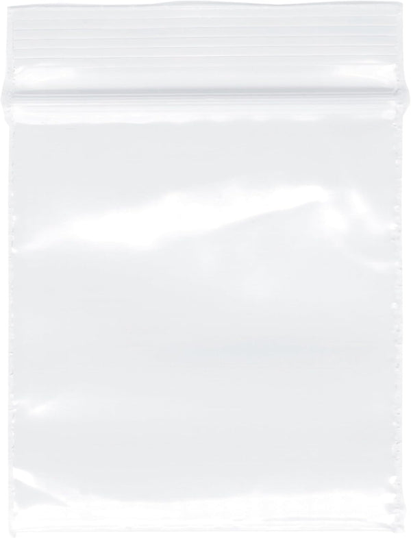 Plymor 1.5" x 1.5" Zipper Reclosable Plastic Bags, Case of 1,000, 2 Mil