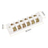 Porcelain Ceramic Terminal Block, Heat Resistance 6 Way Terminal for Wire Connector, Electrical Field - 96.5x23x20mm /1