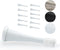 HOME MASTER HARDWARE 12 Pack Door Stoppers, White Rubber Door Draft Stopper for Bottom of Door, Heavy Duty Flexible