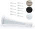 HOME MASTER HARDWARE 12 Pack Door Stoppers, White Rubber Door Draft Stopper for Bottom of Door, Heavy Duty Flexible