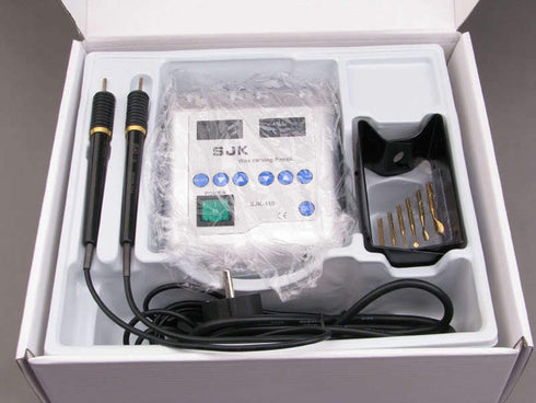 Electric Waxer Carving Knife Machine, Double Pen, 6 Wax Tip Pot for Dental Lab