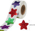 Star Smiley Stickers for Rewarding Student Behaviour - 8 Colour Glitter Star Stickers for Teachers, 2 Pack