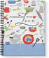 Gotcha Covered Notebooks Hardcover Homemade With Love, 8.5" x 11" Spiral Recipe Notebook, 120 Pages