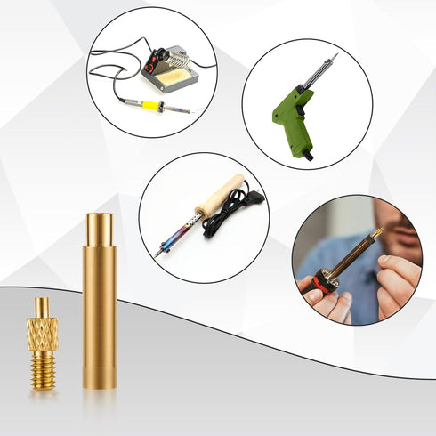 120pcs 3D Printing Knurled Brass Nuts - M4x6x6mm Threaded Inserts for M4 & 1 Welding Adapter Heat Embedment Nut