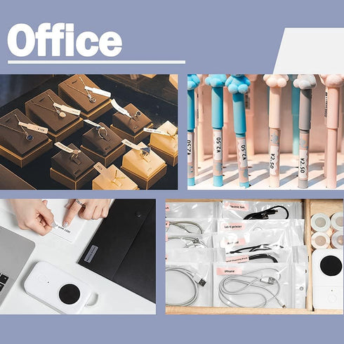 Phomemo Adhesive Labels for D30 Label Maker, 3/8" X1 7/8", 130 Labels/Roll, 3 Rolls, White