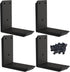Aufuga L Bracket,Raised Garden Bed Corner Brackets,Heavy Duty Corner Brace,Stainless Steel Shelf Bracket,Black