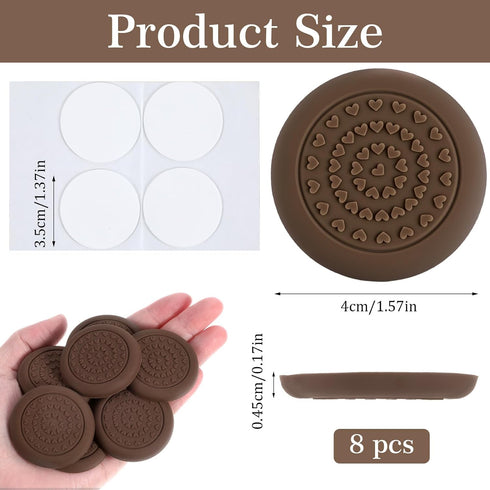 Neyauo 8Pcs Furniture(4cm/1.57in) Anti-Slip Cutting Board Stabilizer Pads - Self-Adhesive Rubber Feet for Cutting Board