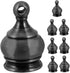 Hemobllo 8pcs Antique Brass Lamp Finials Threaded Design Decorative Knob Caps for Table