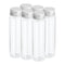 PATIKIL 80ml Plastic Test Tubes with Screw Caps, 6Pcs 128x33mm Flat Bottom Tubes for Candy Bead Storage