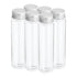 PATIKIL 80ml Plastic Test Tubes with Screw Caps, 6Pcs 128x33mm Flat Bottom Tubes for Candy Bead Storage