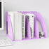 Marte Vanci Magazine File Holder, Vertical PP Folder Book Desktop Organizer, Sturdy Vertical 4 Section Folder (Purple)