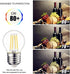 LED Edison Light Bulbs, 4W G45 Non-Dimmable, 2700K Warm White, 40W Equivalent for Tiffany Lamp, Pendant Light, 6 Packs
