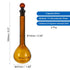 PATIKIL 50ml Volumetric Flask, 2Pcs 3.3 Borosilicate Glass Graduated Volumetric Measuring Flask with Glass Stopper Tolerance 0.32ml for Lab Experiment, Amber