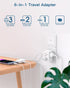 US to Japan Plug Adapter, 2 Prong to 3 Prong Outlet Adapter with 3 AC Outlets and 3 USB Ports, Type A Converter