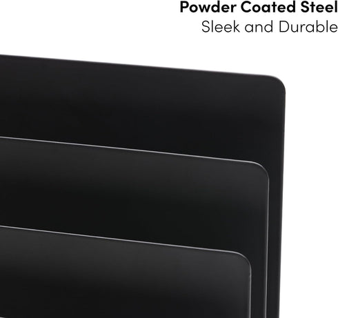 Mail Organizer, Letter Holder - Black Metal