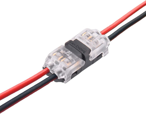Brightfour Low Voltage Wire Connectors, 12 Pack Quick Solderless Wire Splice Connector, 2 Way Automotive, Fits 20-24 AWG