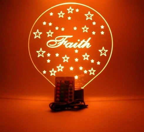 16 Twinkling Stars Twinkle Night Sky Night Light Up Table Desk Lamp LED Personalized Free Engraved, It's Wow