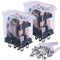 mxuteuk 2pcs DPDT Electromagnetic Power Relay JQX-13F-DZ-AC110V, 8 Pin, 10A, LED Indicator, AC 110V/120V