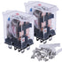 mxuteuk 2pcs DPDT Electromagnetic Power Relay JQX-13F-DZ-AC110V, 8 Pin, 10A, LED Indicator, AC 110V/120V