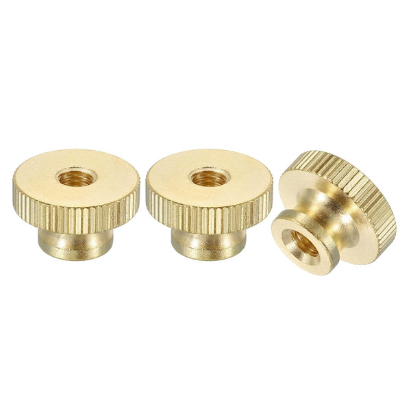 uxcell Knurled Thumb Nuts, 3Pcs M6 x D20mm x H12mm Brass High Head Round Knobs Fasteners for 3D Printer Parts